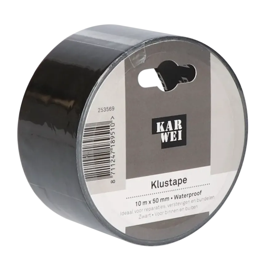 KARWEI klus- en reparatietape zwart 10 m x 50 mm