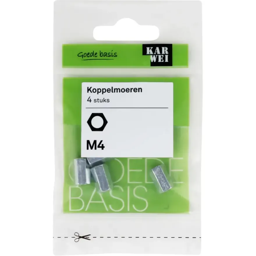 KARWEI koppelmoer M4 (4 stuks)