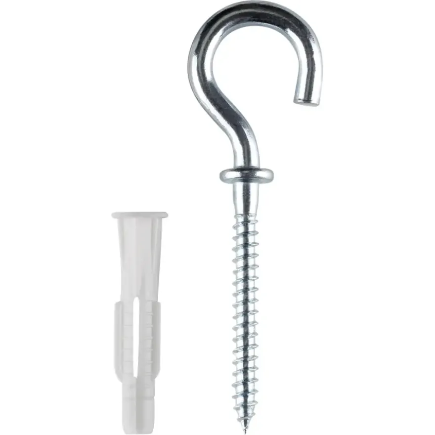 KARWEI kraagplug 6x36mm+schr.haak 4,5x65mm 4ST
