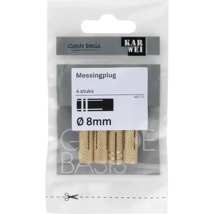 KARWEI Messingplug 8x25mm 4ST