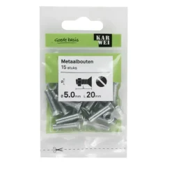 KARWEI metaalbout verzinkt 5x20 mm 15 stuks