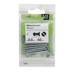 KARWEI metaalbout verzinkt 3x40 mm 15 stuks