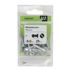 KARWEI metaalbout verzinkt 5x25 mm 15 stuks