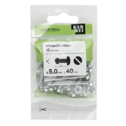 KARWEI metaalbout verzinkt 5x40 mm 15 stuks