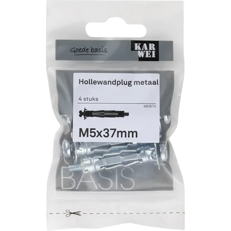 KARWEI Metalen hollewandplug M5x37mm 4ST
