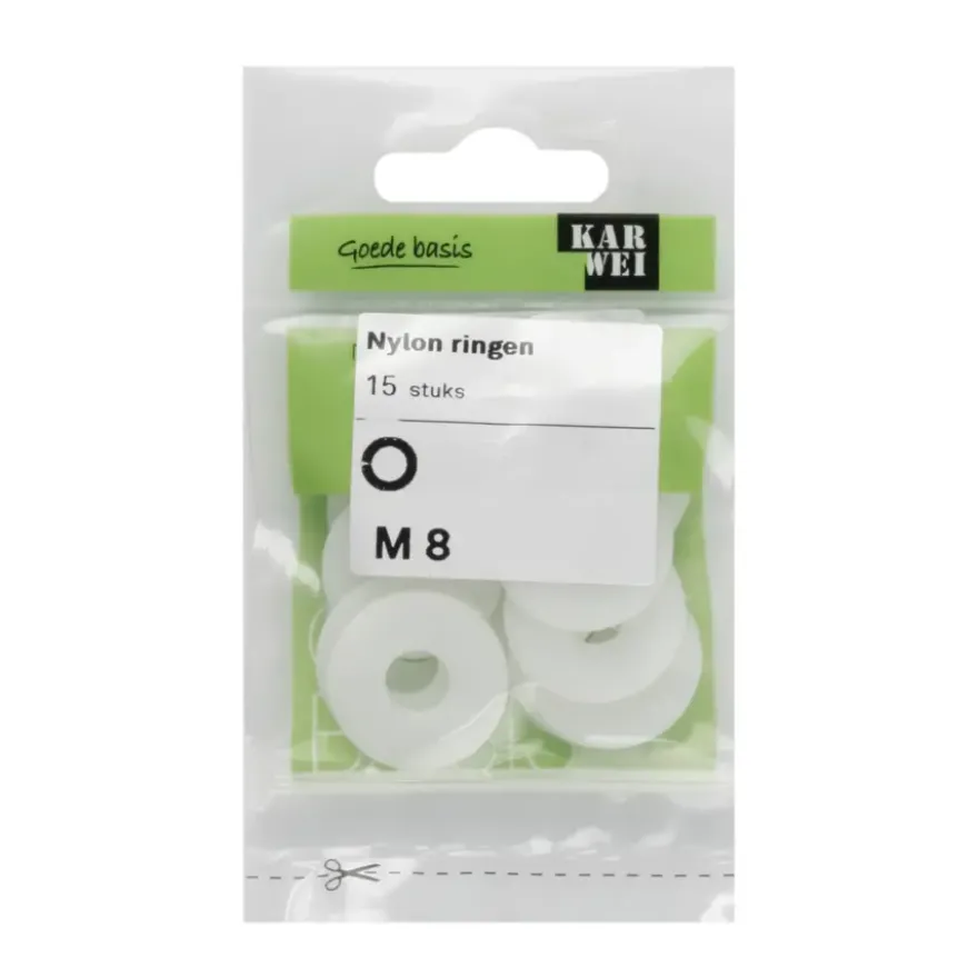 KARWEI nylon ring M8 (15 stuks)