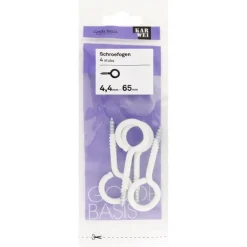 KARWEI Schroefogen wit 4,4mm - 65mm 4st.