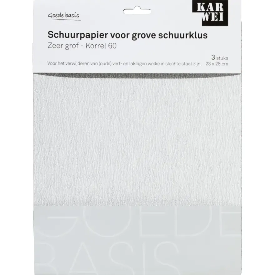 KARWEI schuurpapier grove schuurklus zeer grof K60