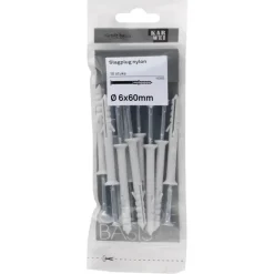 KARWEI slagplug 6x60mm/ 3,7x65mm 10ST