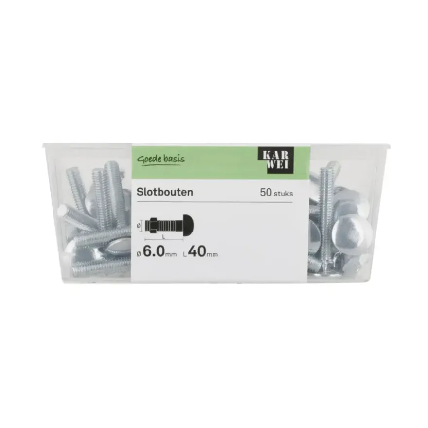 KARWEI slotbout verzinkt 6x40 mm (50 stuks)