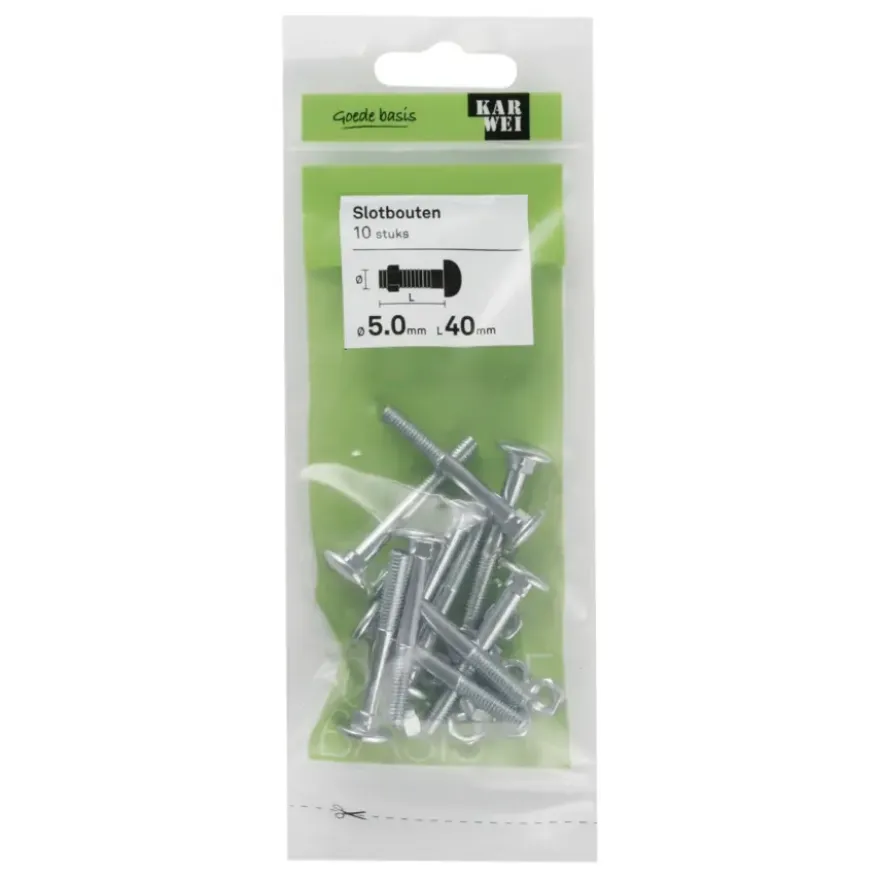 KARWEI slotbout verzinkt 5x40 mm (10 stuks)