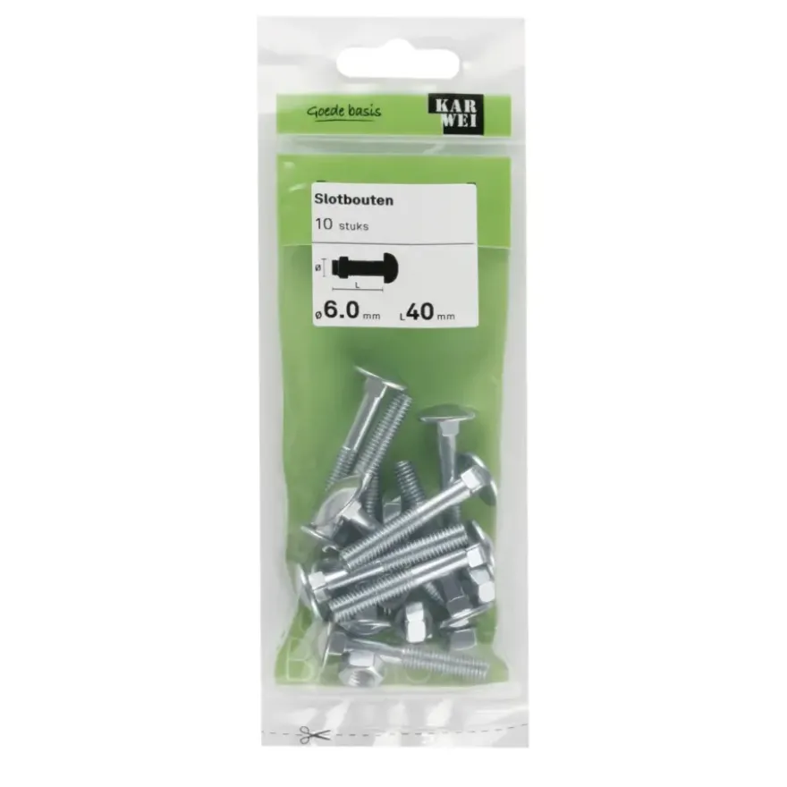 KARWEI slotbout verzinkt 6x40 mm (10 stuks)