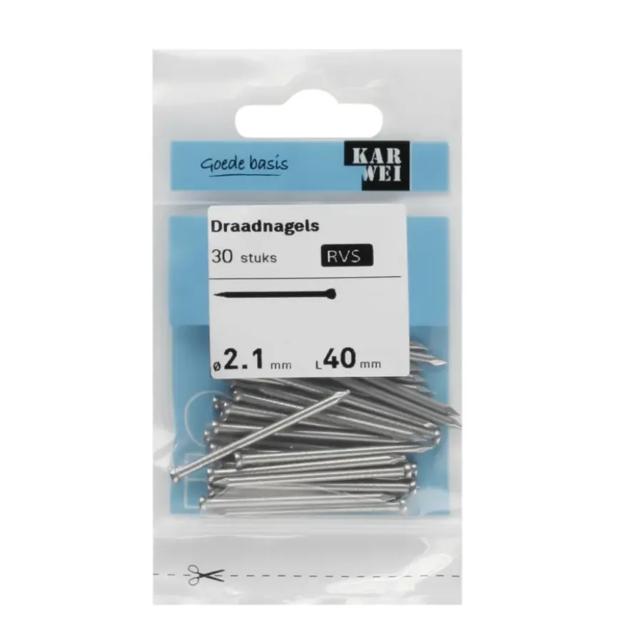 KARWEI spijker rvs 2,1x40 mm (30 stuks)