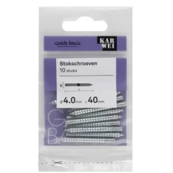 KARWEI stokschroef 4x40 mm (10 stuks)