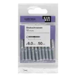 KARWEI stokschroef 6x50 mm (10 stuks)