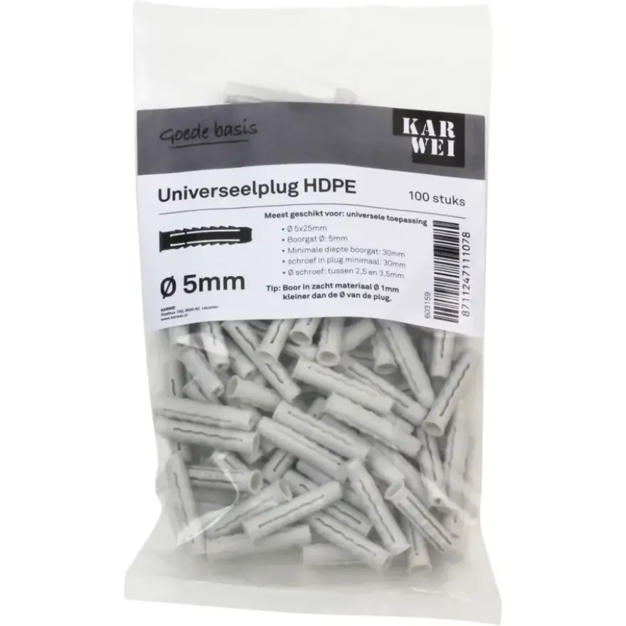 KARWEI uni-plug 5x25mm 100ST