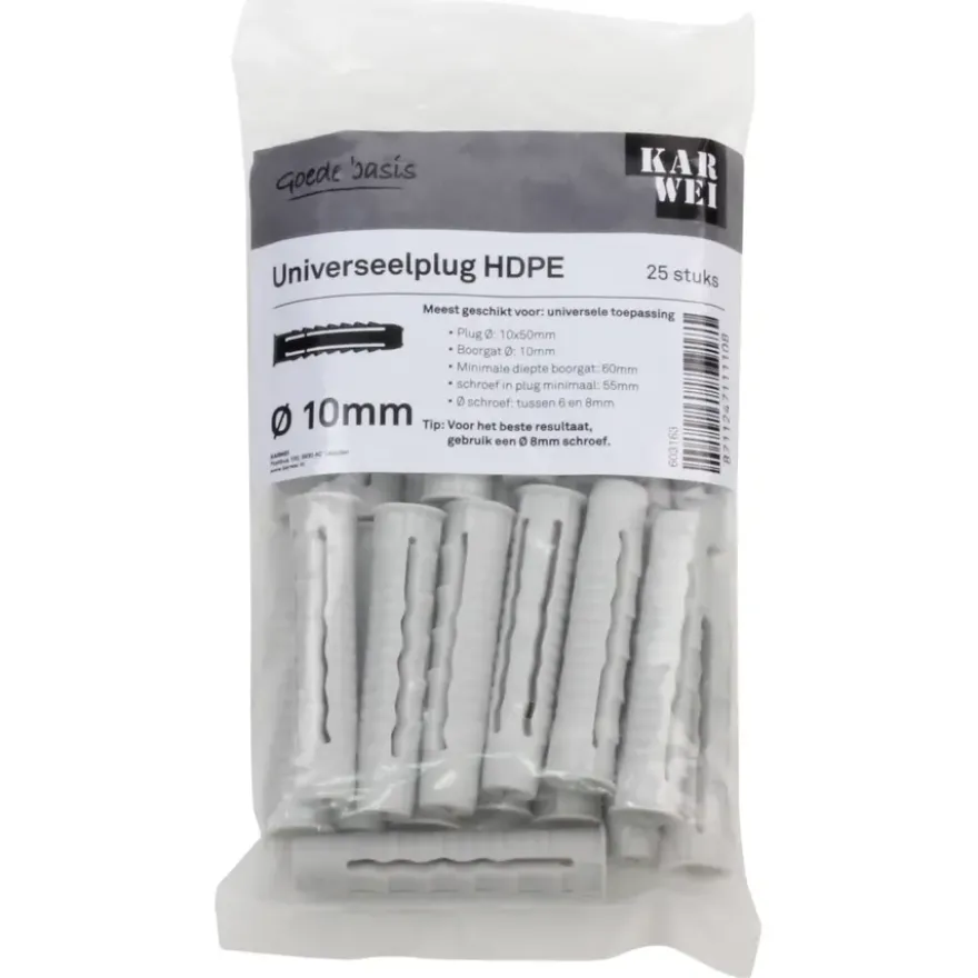 KARWEI uni-plug 10x50mm 25ST