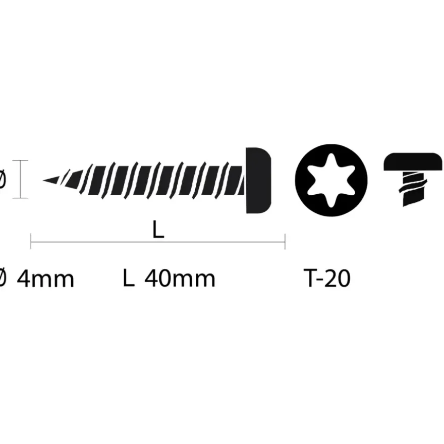 KARWEI unischroef cilinderkop verzinkt 4x40 mm (15 stuks)