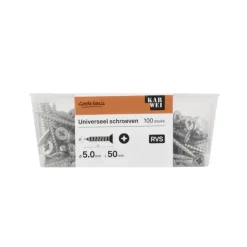 KARWEI unischroef platkop rvs 5x50 mm (100 stuks)