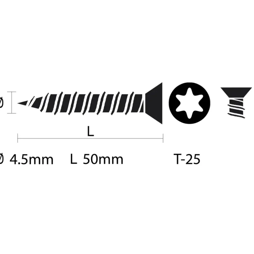 KARWEI unischroef platkop verzinkt 4,5x50 mm (100 stuks)