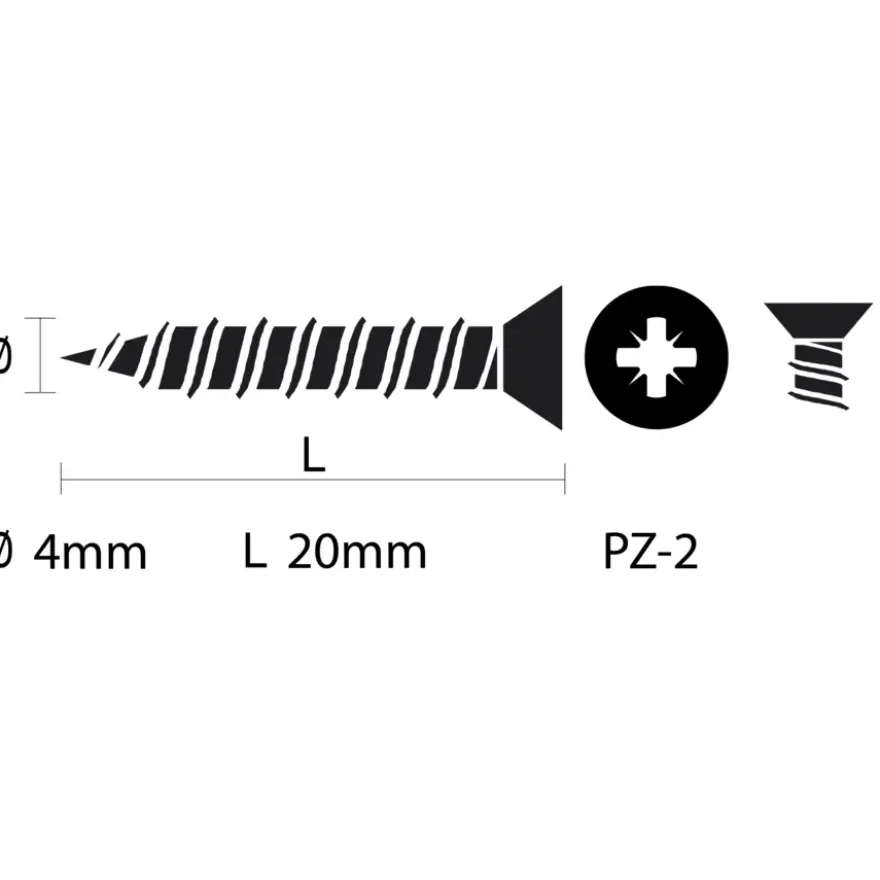 KARWEI unischroef platkop verzinkt 4x20 mm (15 stuks)