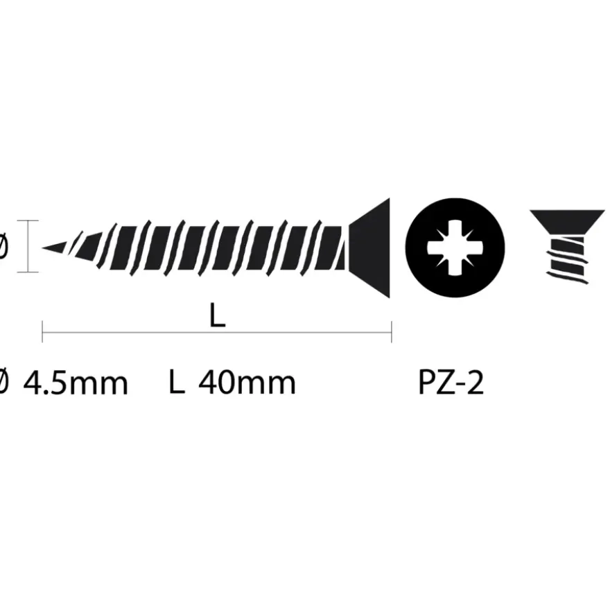 KARWEI unischroef platkop verzinkt 4,5x40 mm (200 stuks)
