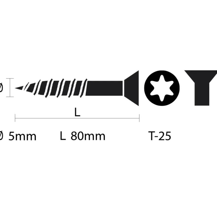 KARWEI unischroef platkop verzinkt 5x80 mm (70 stuks)