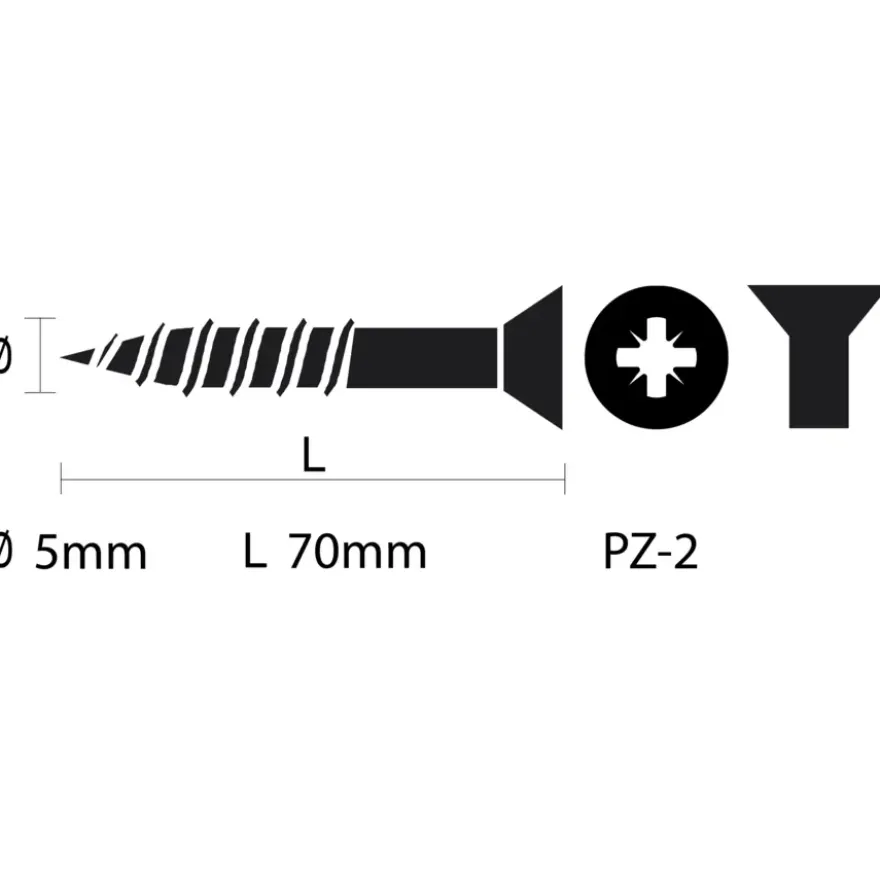 KARWEI unischroef platkop verzinkt 5x70 mm (15 stuks)