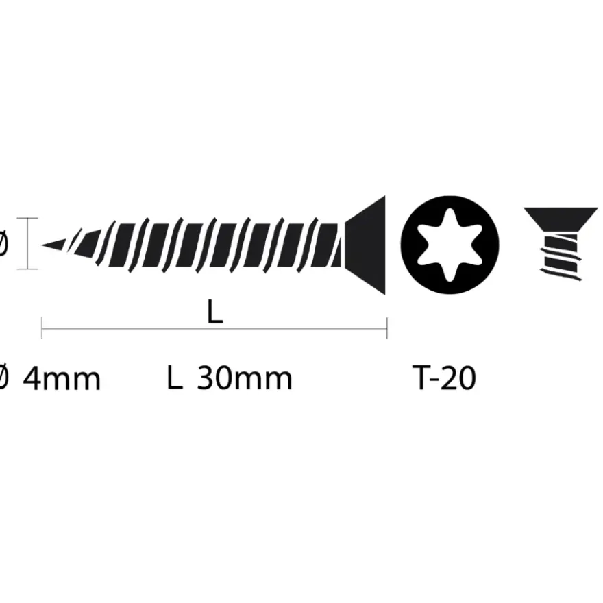 KARWEI unischroef vk verzinkt 4x30 mm (200 stuks)