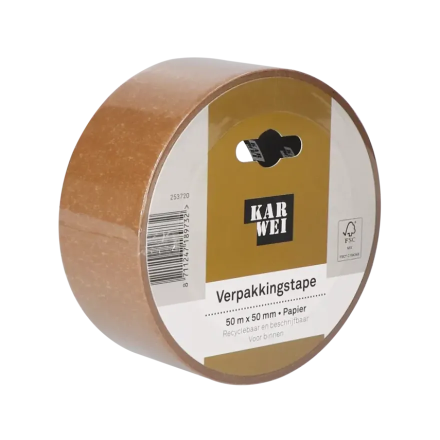KARWEI verpakkingstape papier 50 m x 50 mm