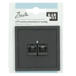 KARWEI Zenith wandcontactdoos UTP mat zwart