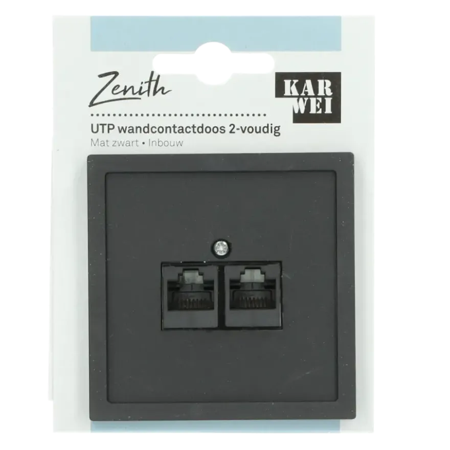 KARWEI Zenith wandcontactdoos UTP mat zwart