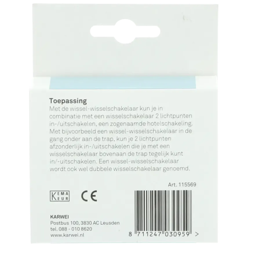 KARWEI Zenith wissel-wisselschakelaar mat zwart