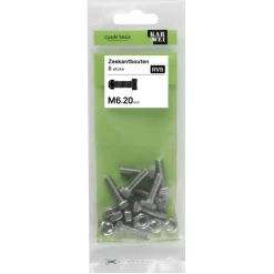 KARWEI zeskantbout voldraad rvs M6x20 mm 8 stuks