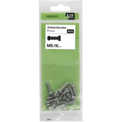 KARWEI zeskantbout voldraad rvs M5x16 mm 8 stuks