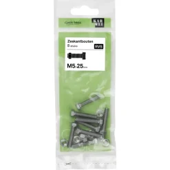 KARWEI zeskantbout voldraad rvs M5x25 mm 8 stuks
