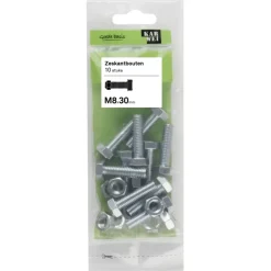 KARWEI zeskantbout voldraad M8x30 mm 10 stuks