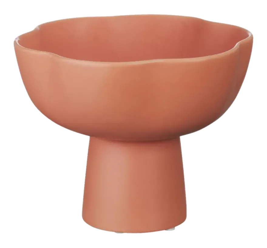 Keramieken fruitschaal rood 25x25x30cm