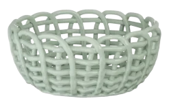 Keramieken mand groen 23x23x10,3cm