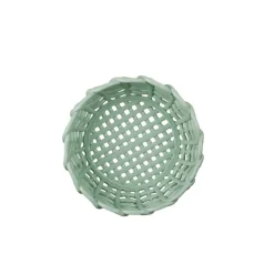Keramieken mand groen 23x23x10,3cm