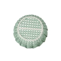 Keramieken mand groen 23x23x10,3cm