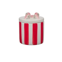 Keramieken doos met strik 11x11x13cm