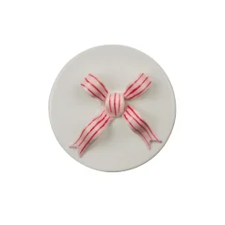 Keramieken doos met strik 11x11x13cm