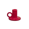 Keramieken kandelaar rood 9,5x8,5x6,5cm