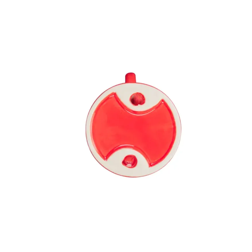 Keramieken kandelaar rood 9,5x8,5x6,5cm