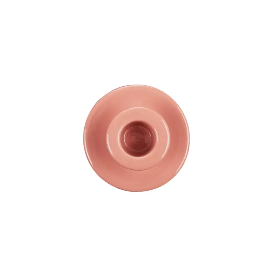 Keramieken kandelaar roze 8,5x8,5x19,5cm