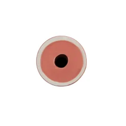 Keramieken kandelaar roze 8,5x8,5x19,5cm
