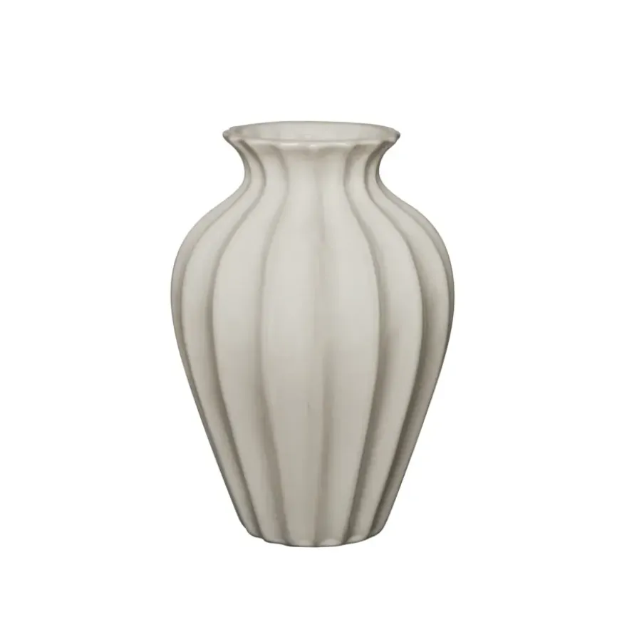 Keramieken vaas creme 25,4x25,4x38cm