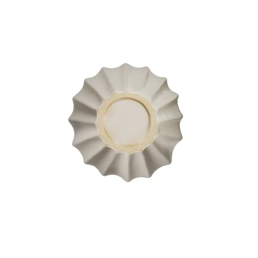 Keramieken vaas creme 25,4x25,4x38cm
