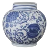 Keramieken vaas wit blauw 26x26x25,5cm